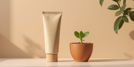 Green logistics concept, eco-friendly packaging materials, sustainable development concept, green earth symbol